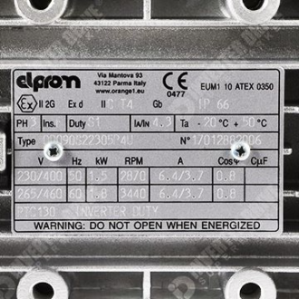 ex-proof motor etiketi, elprom, orange, abb, siiemes, empo, entegral